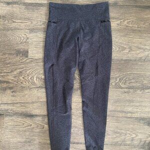 JoyLab Heathered Dark Gray Leggings with Side Pockets Athleisure Yoga Pilates